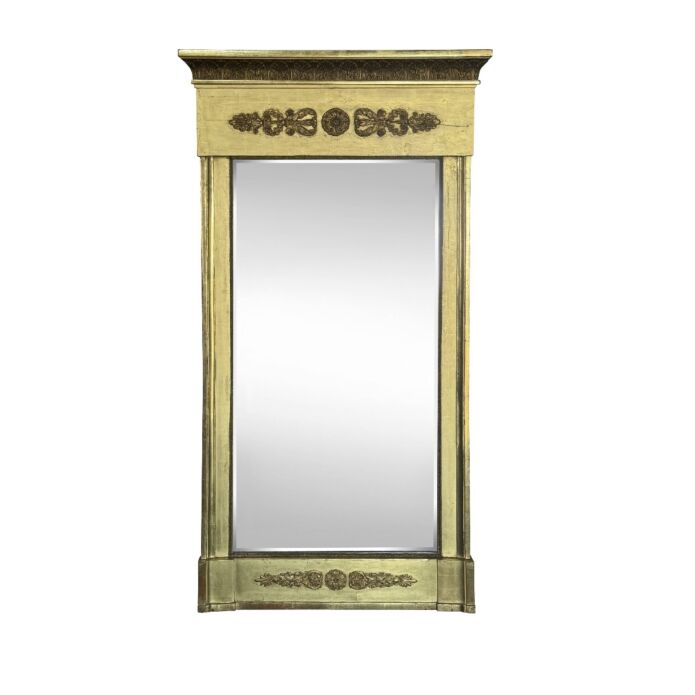 Early 19th century Swedish Empire giltwood pier mirror