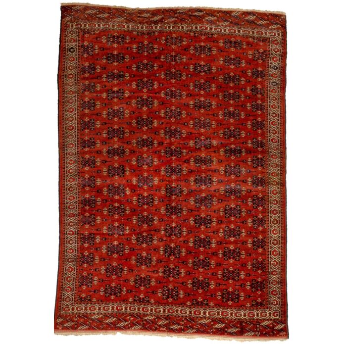 Antique Turkmen Yamoud Carpet, Circa 1900, 293 x 202cm