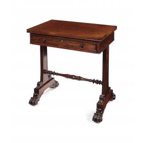 A Regency rosewood work table attributed to Gillow and retailed by Mary Wilson, London