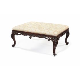 A Victorian mahogany large stool in the early George III style