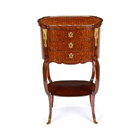 A 19th Century Parquetry Louis XV/XVI Transitional Style Side Table