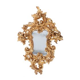 Late 19th Century Italian Carved Giltwood Mirror