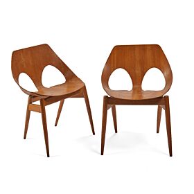 A pair of Jason stacking chairs by Carl Jacobs & Frank Guille for Kandya, circa 1950