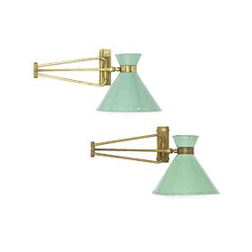 Pair of Wall Lamps, circa 1955 by Rene Matthieu