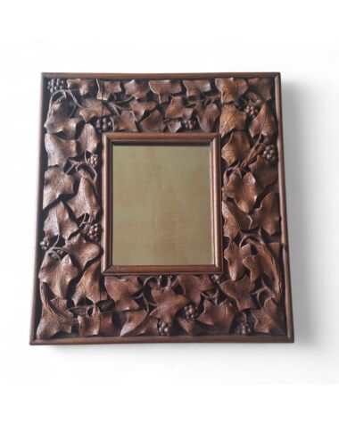 Late 19th century  beechwood carved mirror