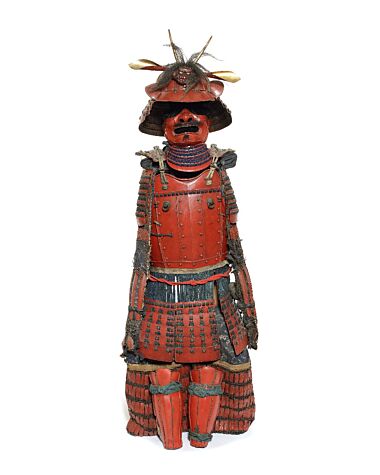 A red lacquered armour. Sold for £5200