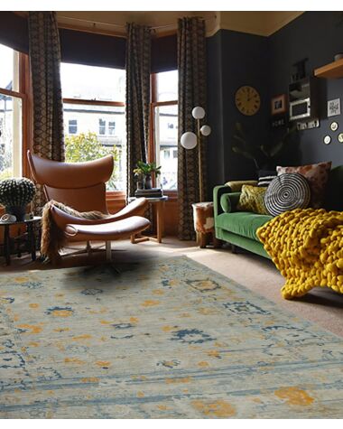 Antique Finished Ushak Carpet 305 x 240cm