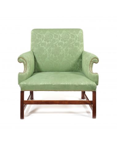 A George III mahogany love seat