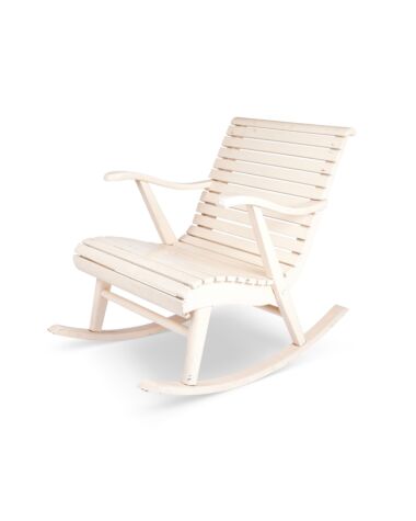 A 20th century German painted rocking garden armchair by Runge