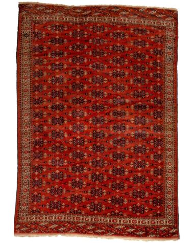 Antique Turkmen Yamoud Carpet, Circa 1900, 293 x 202cm
