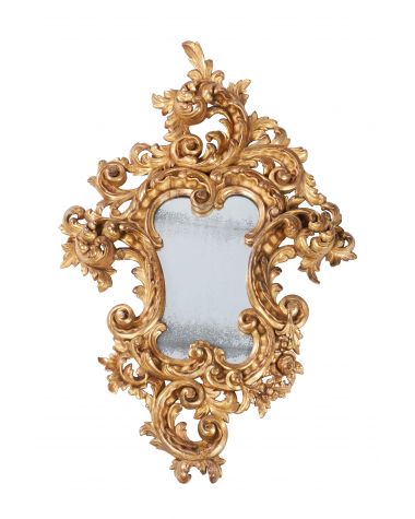 Late 19th Century Italian Carved Giltwood Mirror