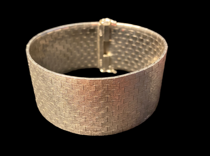 18ct white gold bricklink strap bracelet