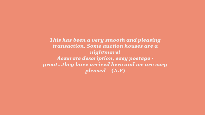 Feedback from our consignors & buyers