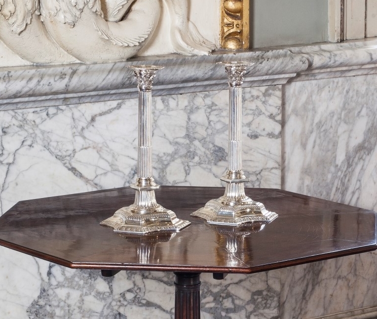 Solid silver candlesticks 