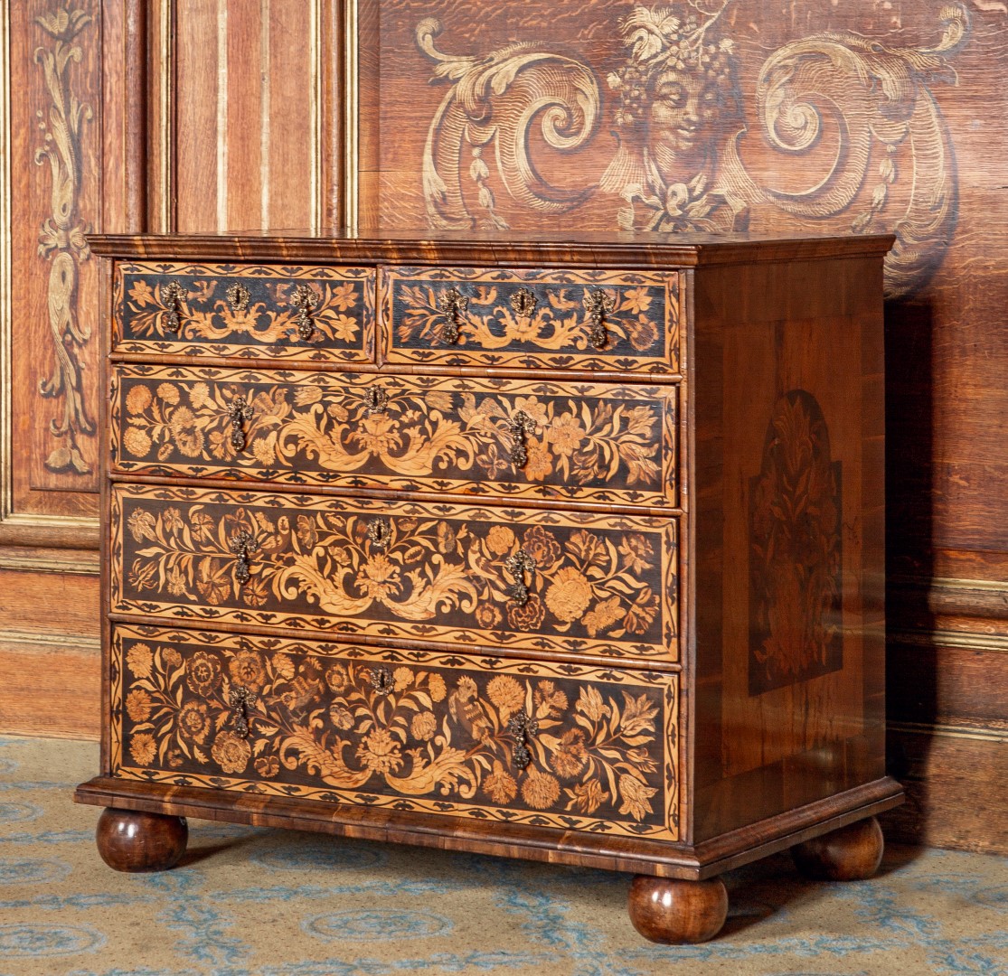 William and Mary walnut chest 