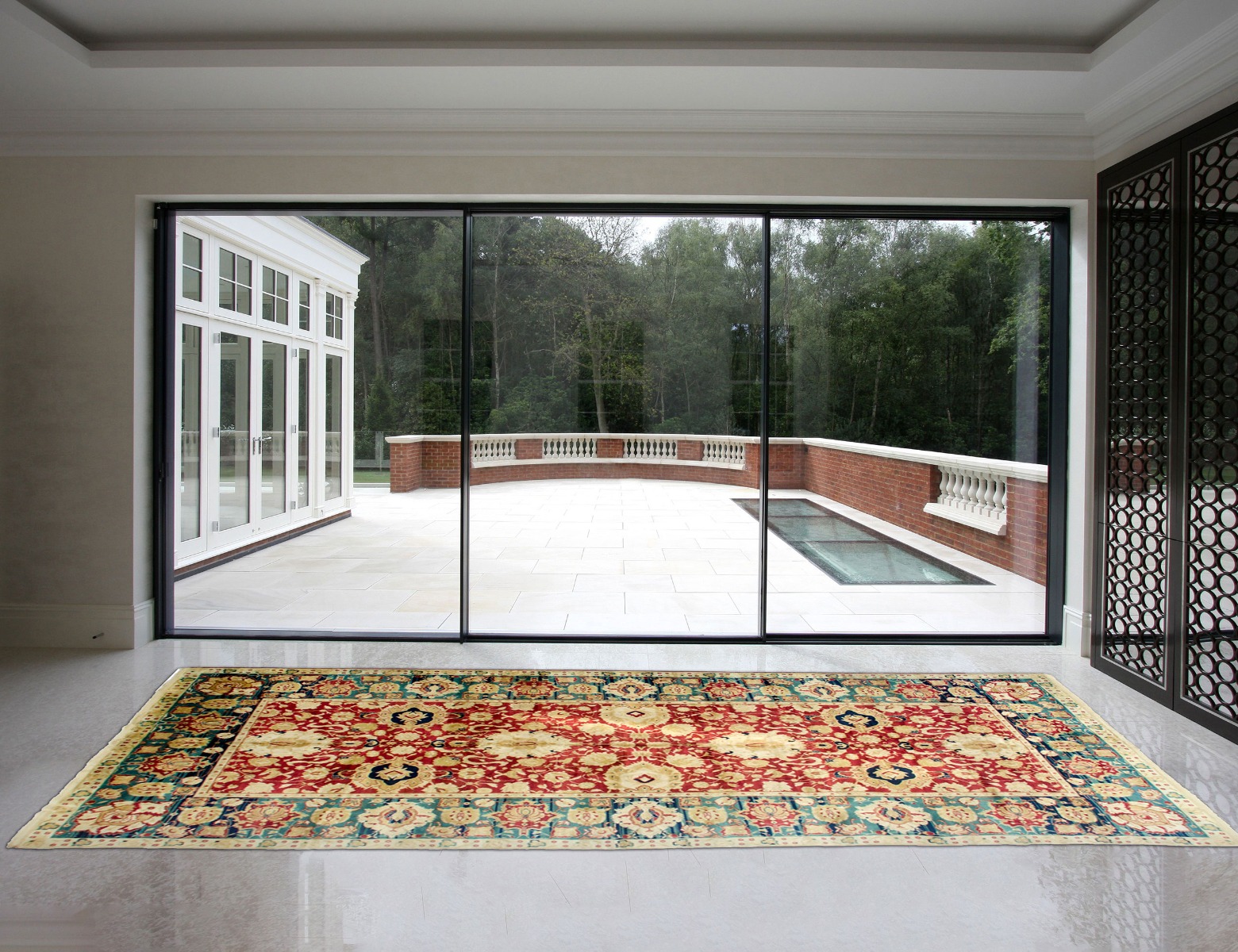 link an interior with the outdoors beyond 